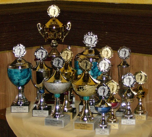 Die Pokale fr die Mastersteilnehmer 2007