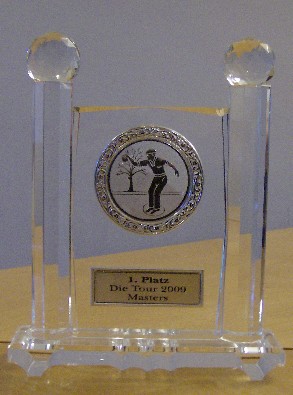 Der Pokal fr Platz 1 beim Masters 2009