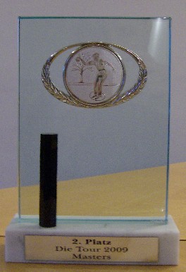 Der Pokal fr Platz 2 beim Masters 2009