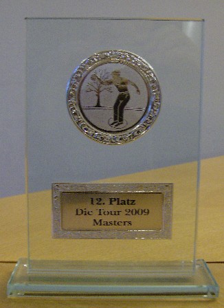 Der Pokal fr Platz 12 beim Masters 2009