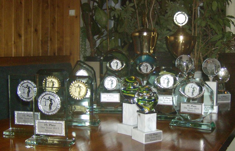 Die Pokale beim Masters 2011