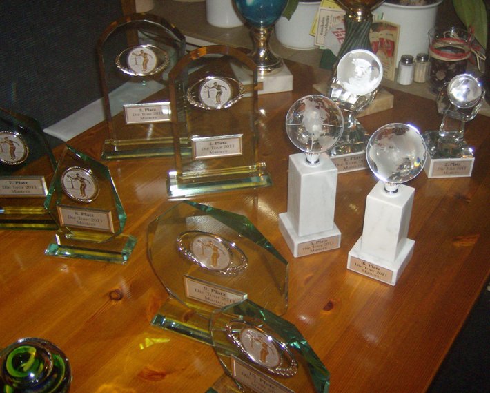 Die Pokale beim Masters 2011